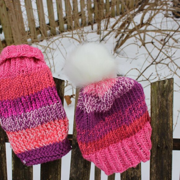 My Doggie and Me Hat and Sweater Set Pink Tweed Colorway! main image 10